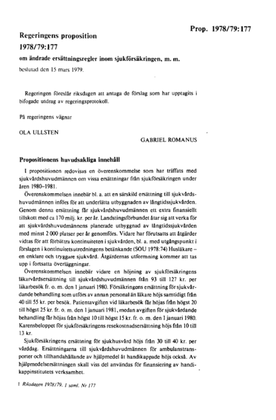 Omslaget till prop. 1978/79:177
