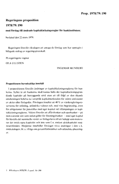 Omslaget till prop. 1978/79:190