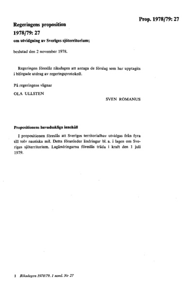 Omslaget till prop. 1978/79:27