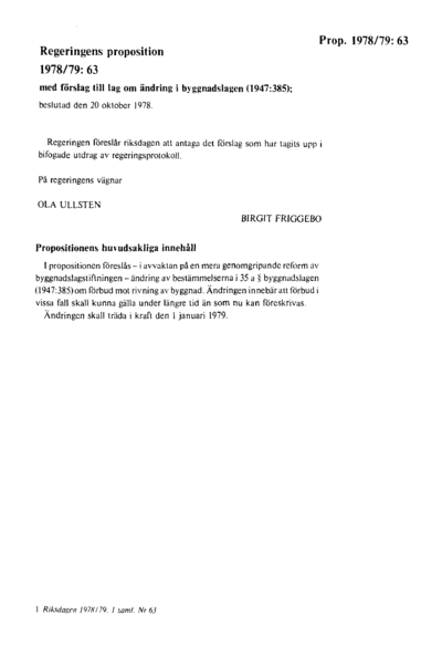 Omslaget till prop. 1978/79:63
