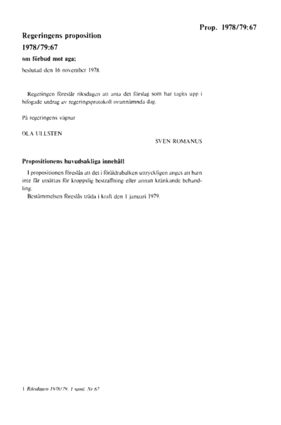 Omslaget till prop. 1978/79:67