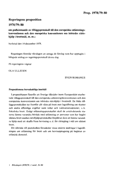 Omslaget till prop. 1978/79:80