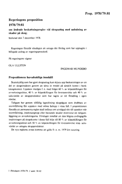 Omslaget till prop. 1978/79:81