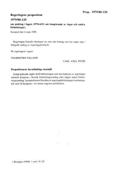 Omslaget till prop. 1979/80:120