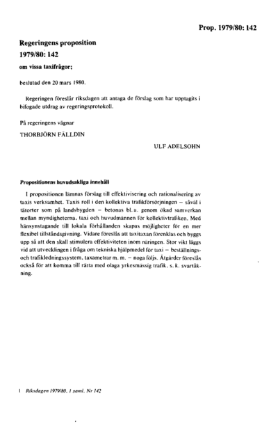Omslaget till prop. 1979/80:142