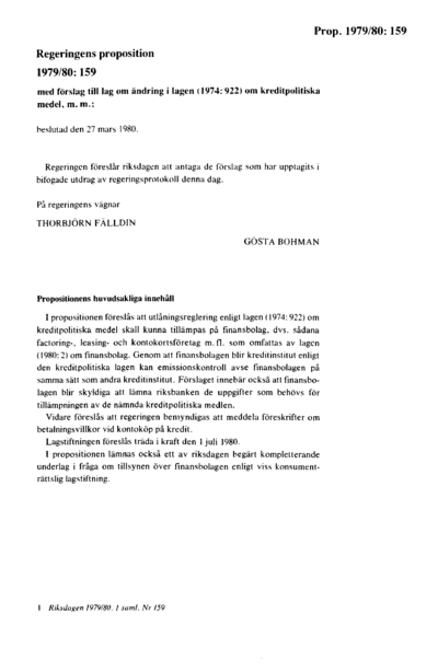 Omslaget till prop. 1979/80:159