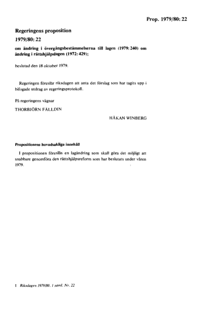 Omslaget till prop. 1979/80:22