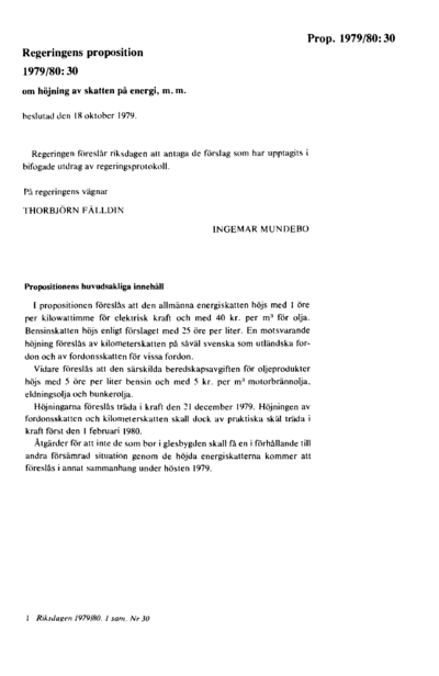 Omslaget till prop. 1979/80:30