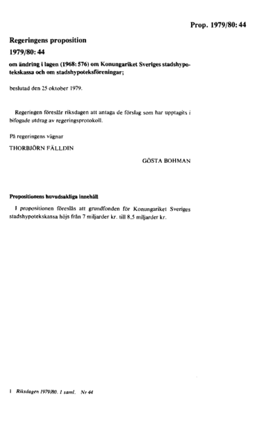 Omslaget till prop. 1979/80:44