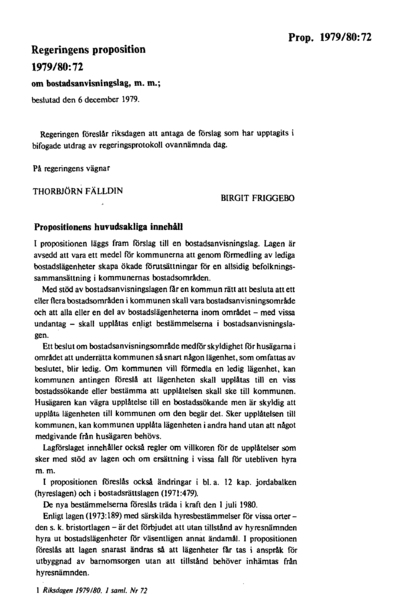 Omslaget till prop. 1979/80:72