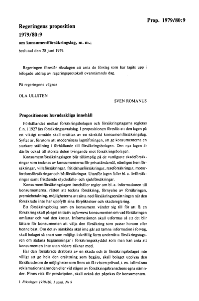 Omslaget till prop. 1979/80:9
