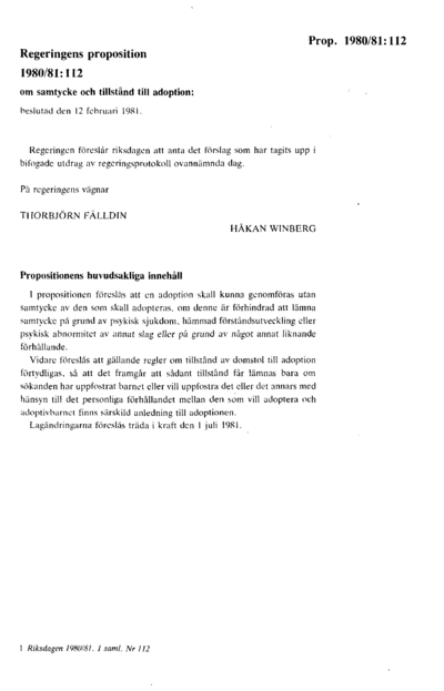 Omslaget till prop. 1980/81:112