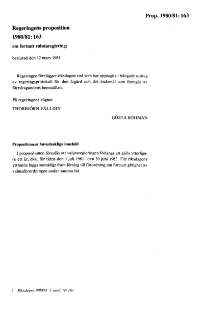 Omslaget till prop. 1980/81:163