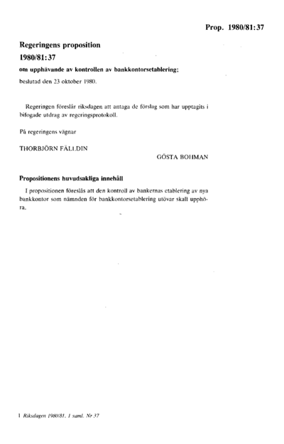 Omslaget till prop. 1980/81:37
