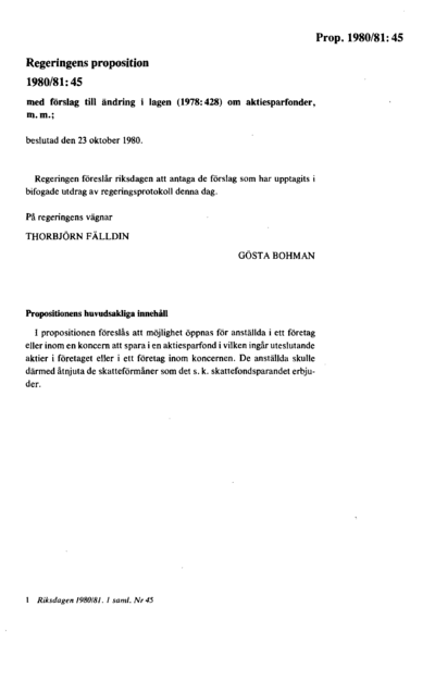 Omslaget till prop. 1980/81:45