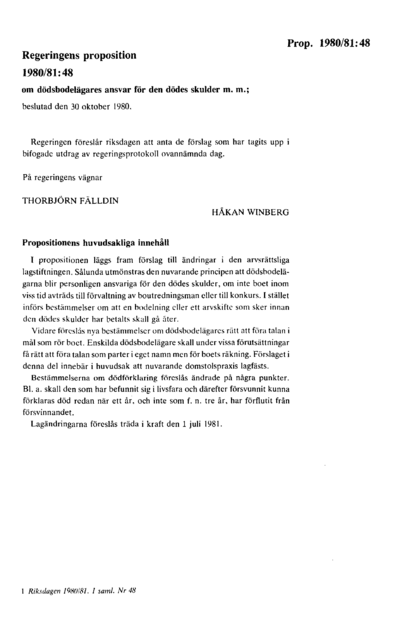 Omslaget till prop. 1980/81:48