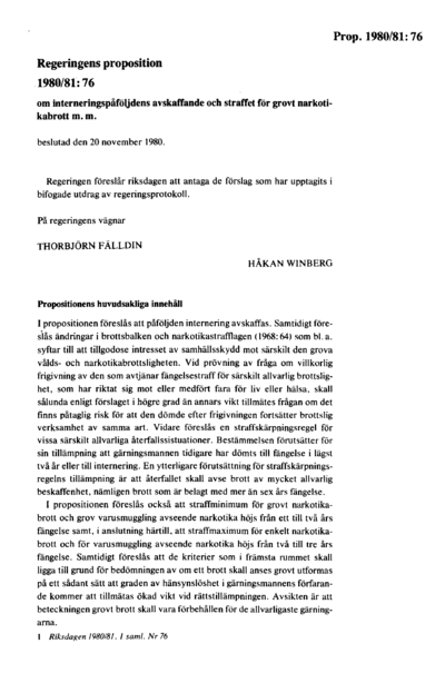 Omslaget till prop. 1980/81:76