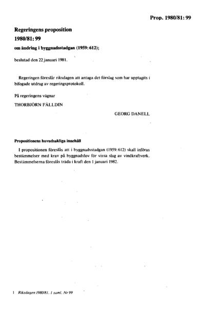 Omslaget till prop. 1980/81:99
