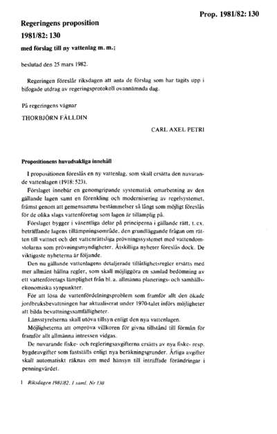 Omslaget till prop. 1981/82:130