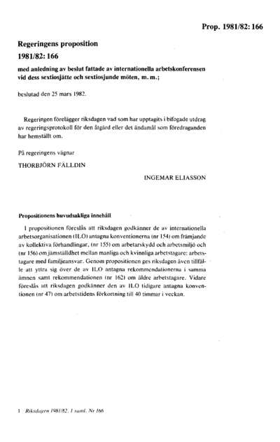 Omslaget till prop. 1981/82:166