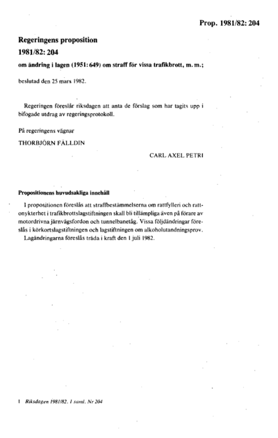 Omslaget till prop. 1981/82:204
