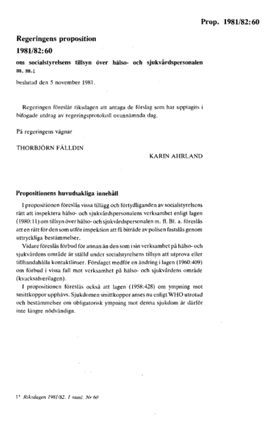 Omslaget till prop. 1981/82:60