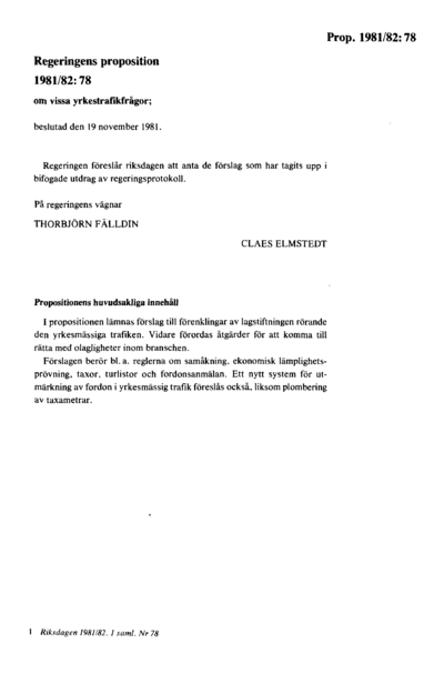 Omslaget till prop. 1981/82:78