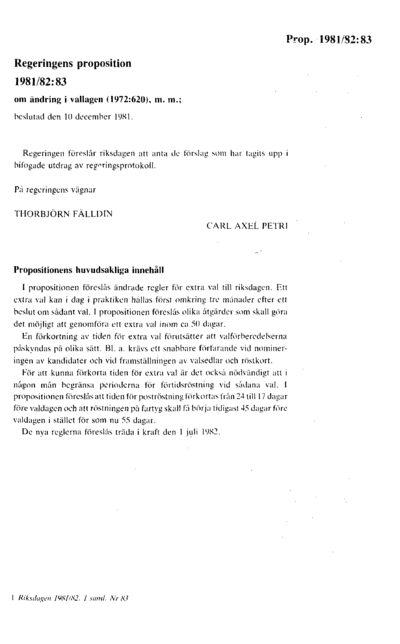 Omslaget till prop. 1981/82:83