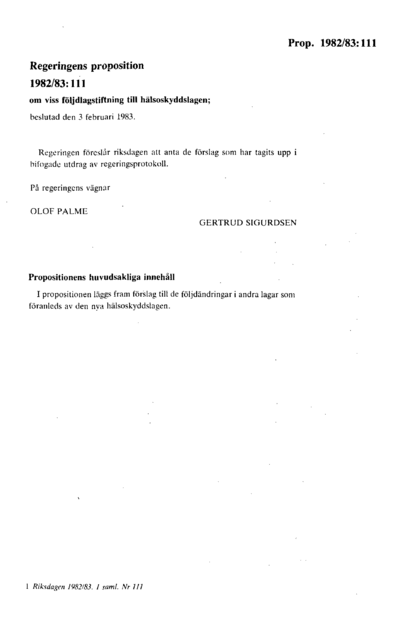 Omslaget till prop. 1982/83:111