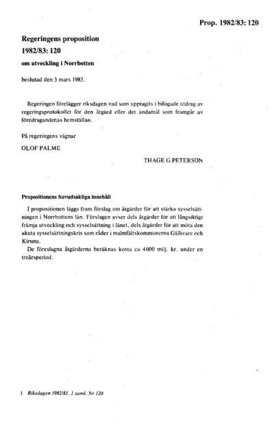 Omslaget till prop. 1982/83:120