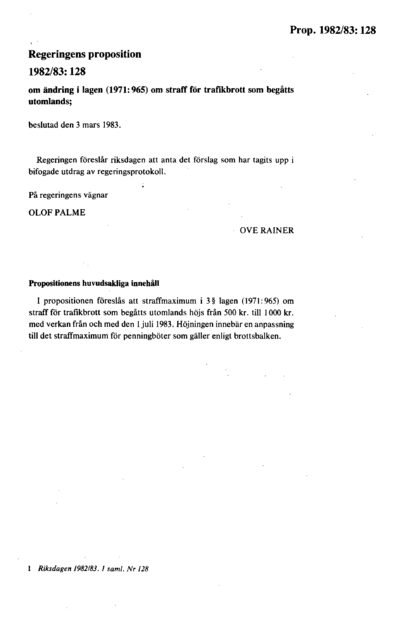 Omslaget till prop. 1982/83:128