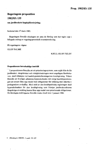Omslaget till prop. 1982/83:135