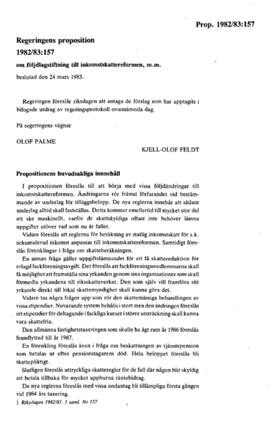 Omslaget till prop. 1982/83:157