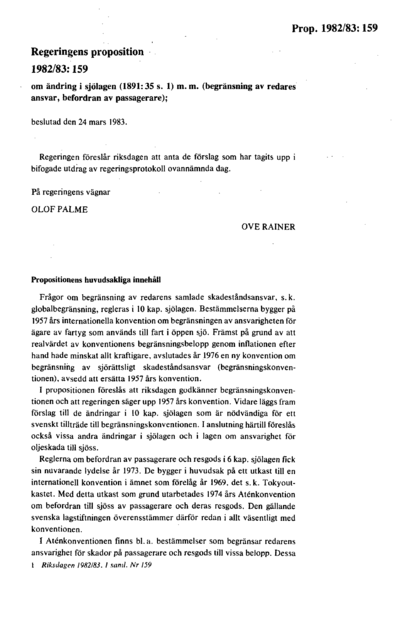 Omslaget till prop. 1982/83:159