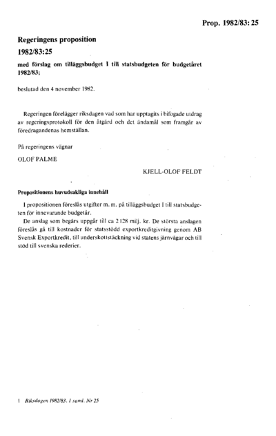 Omslaget till prop. 1982/83:25