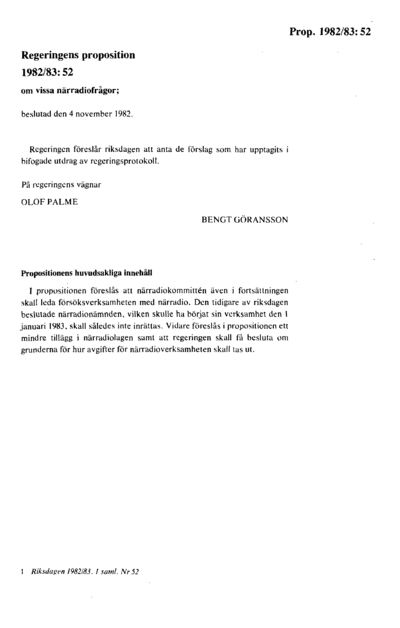 Omslaget till prop. 1982/83:52
