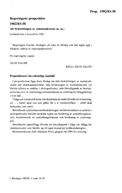 Omslaget till prop. 1982/83:58