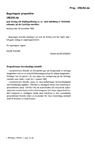 Omslaget till prop. 1982/83:66