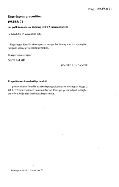 Omslaget till prop. 1982/83:71
