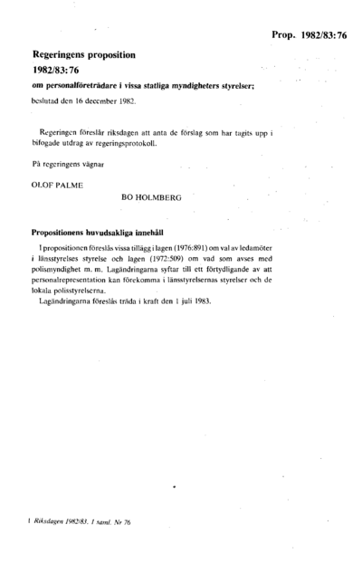 Omslaget till prop. 1982/83:76