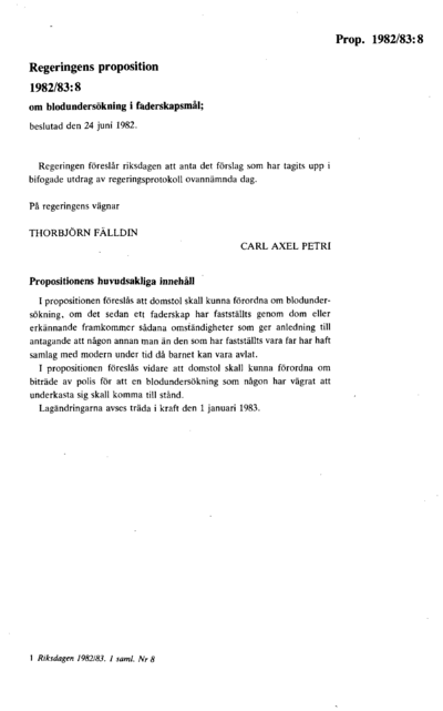 Omslaget till prop. 1982/83:8