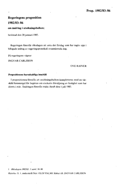 Omslaget till prop. 1982/83:86