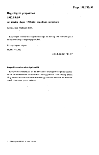 Omslaget till prop. 1982/83:99