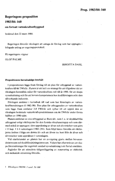 Omslaget till prop. 1983/84:160