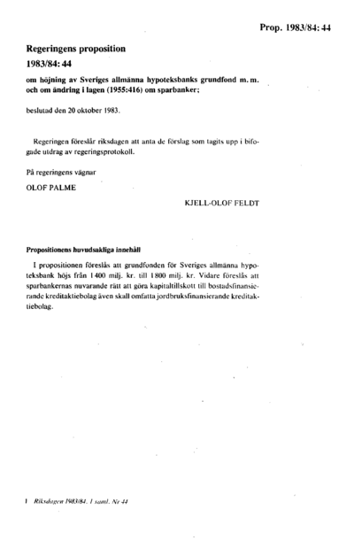 Omslaget till prop. 1983/84:44