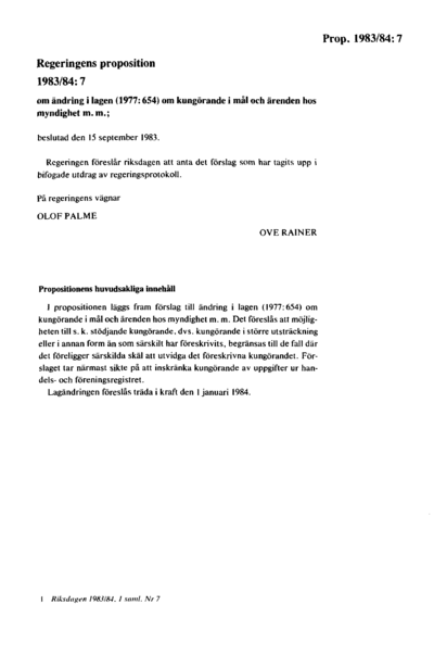 Omslaget till prop. 1983/84:7