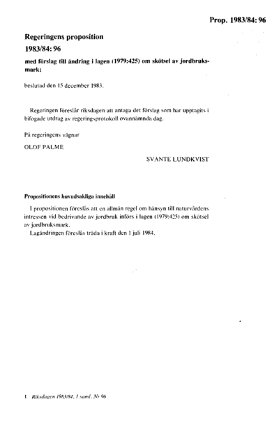 Omslaget till prop. 1983/84:96