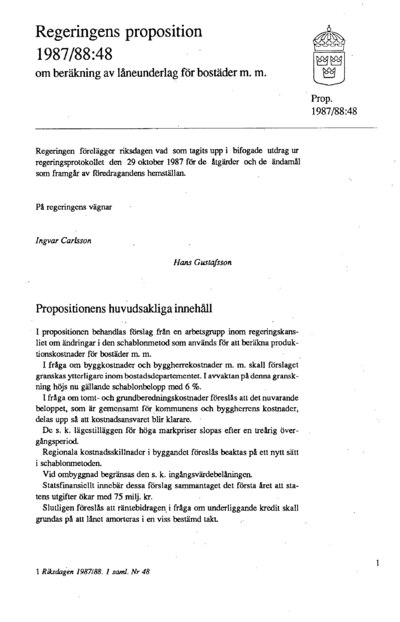 Omslaget till prop. 1987/88:48