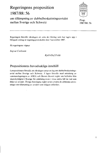 Omslaget till prop. 1987/88:56