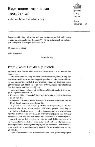 Omslaget till prop. 1990/91:140